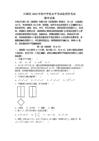 2023年四川省泸州市江阳区中考一模数学试题