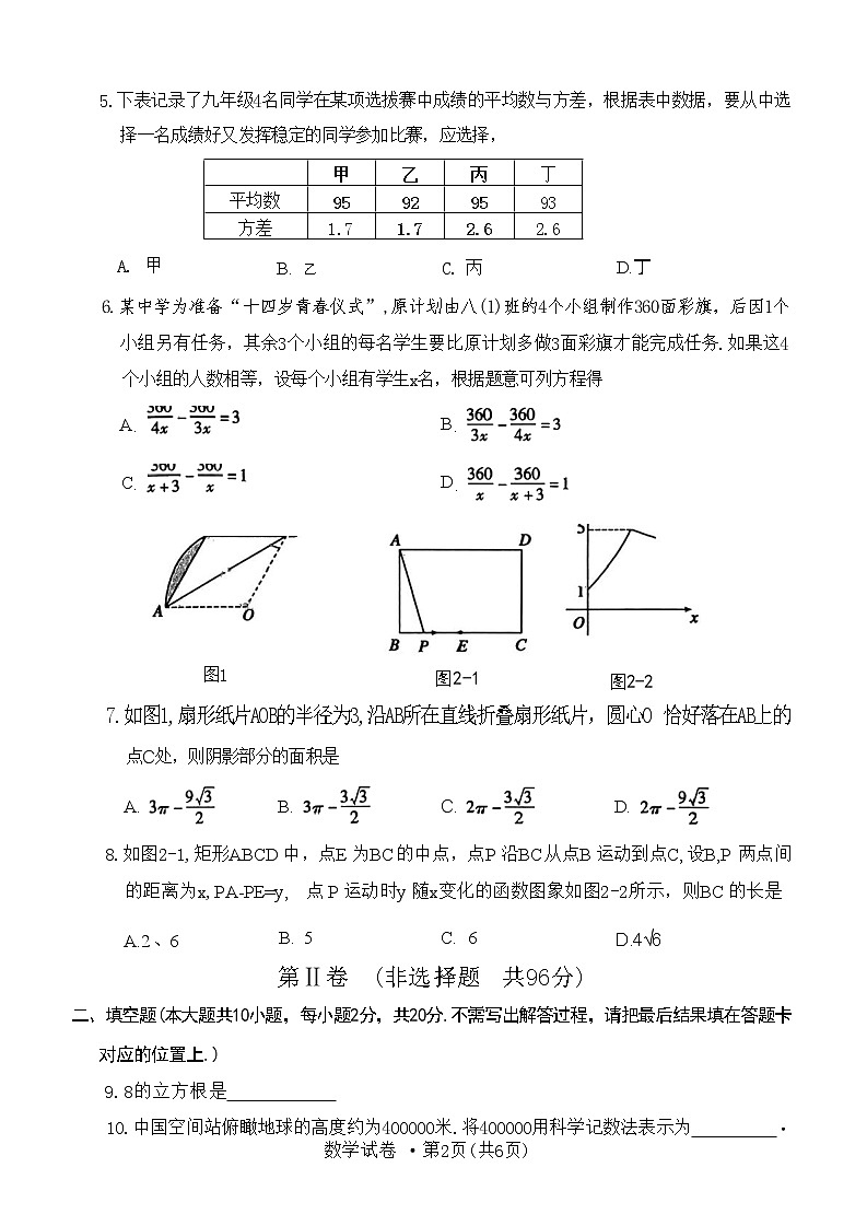 2023年青海省西宁市中考一模数学试题02