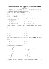 广东省清远市佛冈县大陂、民安二校联考2022-2023学年七年级下学期期中数学试题