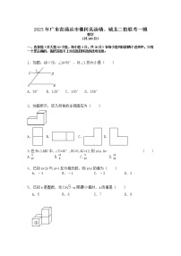 2023年广东省清远市佛冈县汤塘、城北二校联考一模数学试题