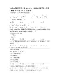 广东省珠海市香洲区夏湾中学2022-2023学年七年级下学期期中考试数学试卷