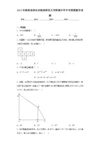 2023年陕西省西安市陕西师范大学附属中学中考四模数学试题