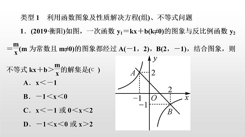 中考数学一轮复习课时讲解课件滚动小专题(五)《函数与方程(组)、不等式(组)的综合》(含答案)第2页