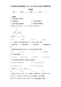 江苏省宿迁市湖滨新区2022-2023学年七年级下学期期中数学试卷-（含答案）