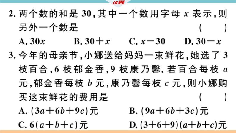 数学七年级上册2.1  第1课时  用字母表示数 课件PPT04