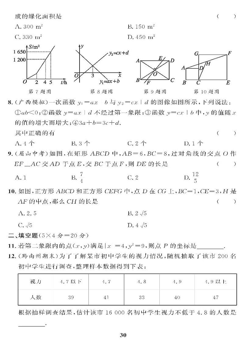（2023春）冀教版数学初中八年级下册-黄冈360°定制课时_期末过关检测题（二）02