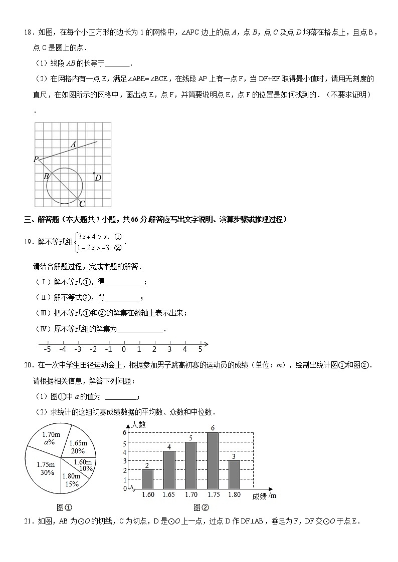 2023年天津市河东区中考数学一模试卷（含答案）03