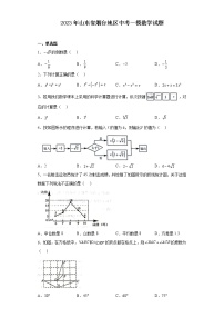 2023年山东省烟台地区中考一模数学试题（无答案）