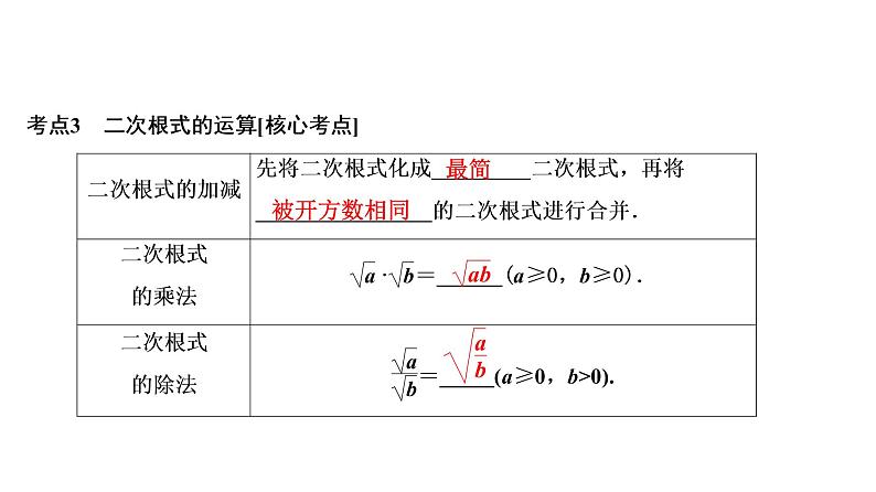 中考数学一轮复习课时练习课件第2单元　第6课时　二次根式 (含答案)05