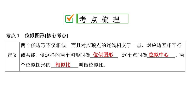 中考数学一轮复习课时练习课件第8单元　第26课时　位似图形及相似形的应用 (含答案)第2页