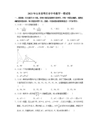 2023年山东省枣庄市中考数学一模试卷