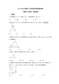 2023年中考数学三轮冲刺考前查漏补缺《相似三角形》(提高版)（含答案）