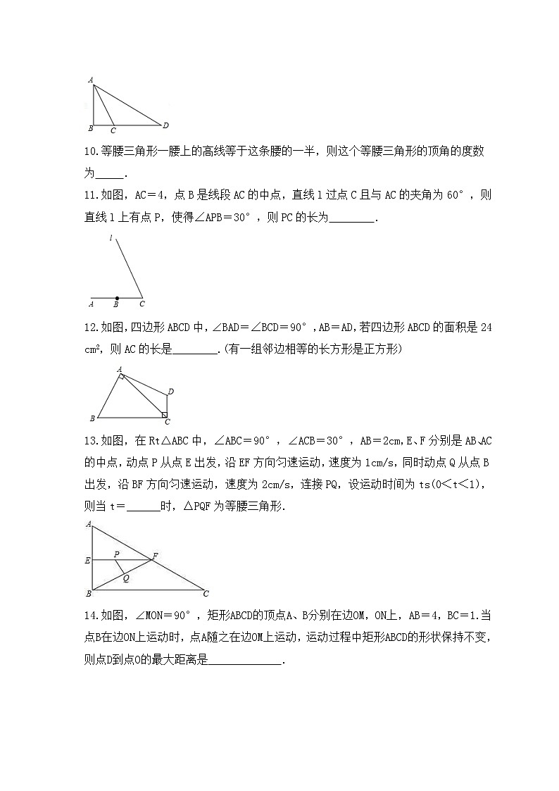 2023年中考数学三轮冲刺考前查漏补缺《直角三角形》(提高版)（含答案）第3页