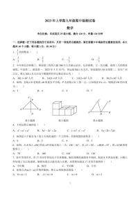 2022-2023-2雅礼集团九下期中考试数学试卷