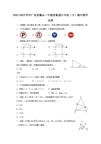 2022-2023学年广东省佛山二中教育集团八年级（下）期中数学试卷(含解析）