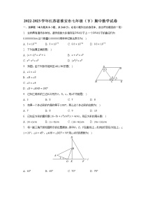 2022-2023学年江苏省淮安市七年级（下）期中数学试卷（含解析）