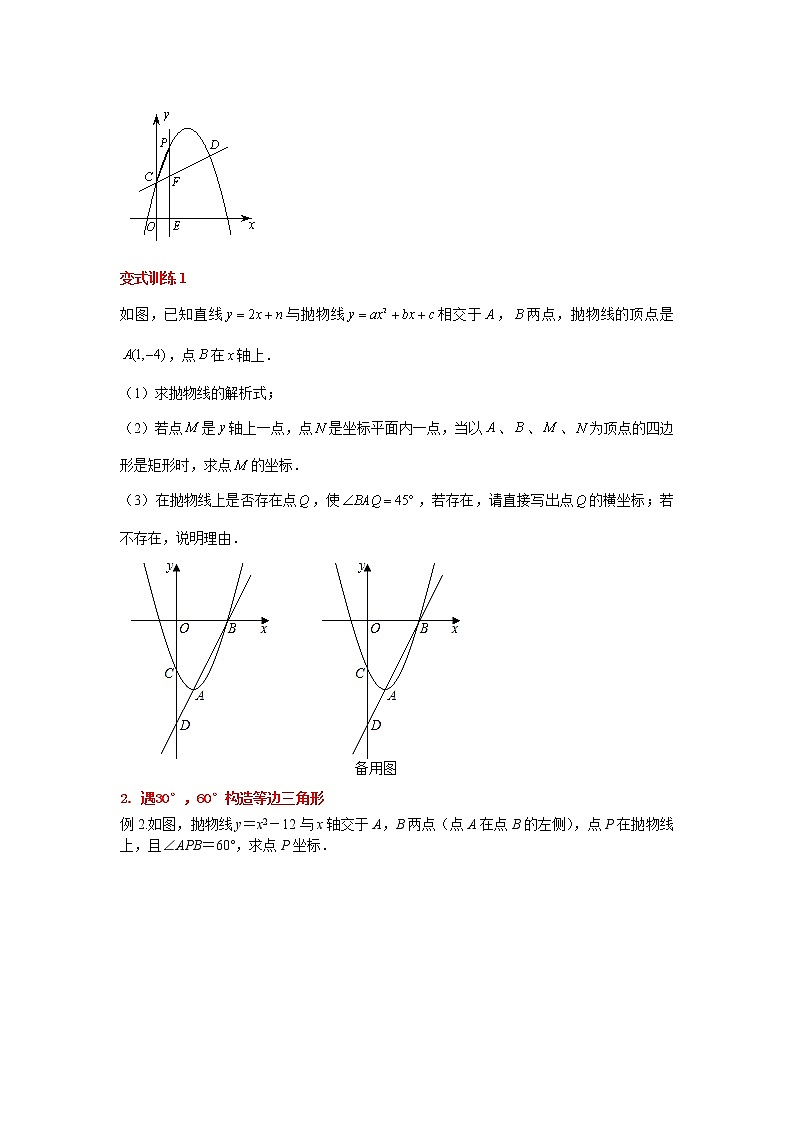 2023年中考复习存在性问题系列  特殊角的存在性问题专题探究第2页