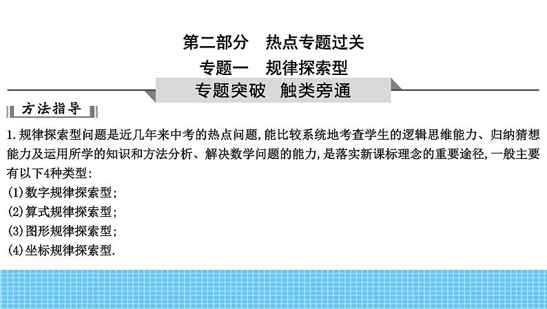 2023年中考数学热点专题复习课件1 规律探索型01