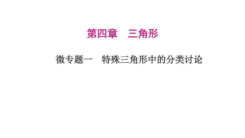 2023年中考数学微专题复习课件1 特殊三角形中的分类讨论01