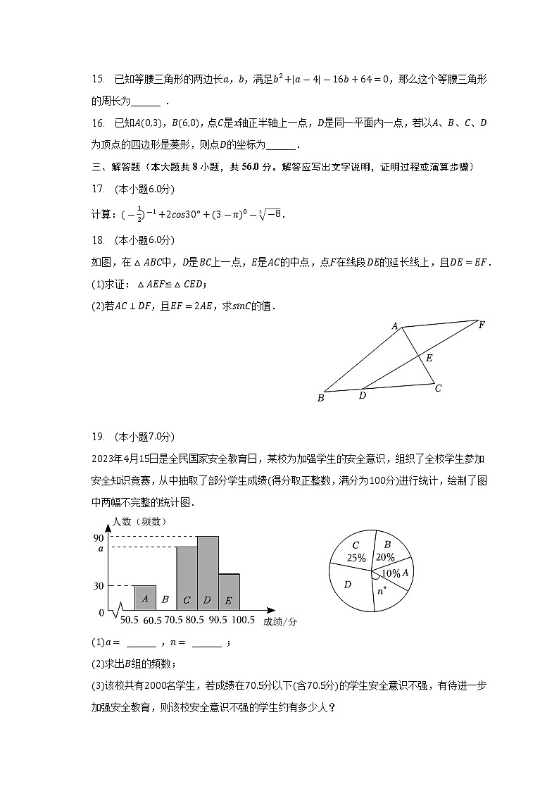 2023年云南省昭通市昭阳区中考数学一模试卷（含答案）03