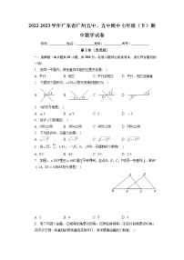 广东省广州市第五中学、五中附中2022-2023学年七年级下学期期中数学试卷+