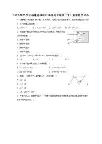 2022-2023学年福建省漳州市漳浦县七年级（下）期中数学试卷（含解析）