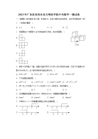 2023年广东省东莞市东方明珠学校中考数学一模试卷（含解析）