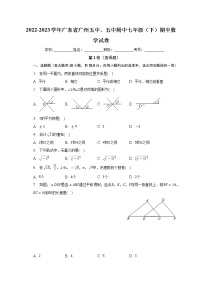 广东省广州市第五中学、五中附中2022-2023学年七年级下学期期中数学试卷（含答案）