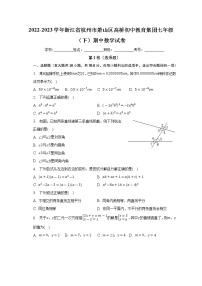 浙江省杭州市萧山区高桥初中教育集团2022-2023学年七年级下学期期中数学试卷（含答案）