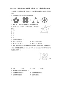 山西省太原市山西大学附中2022-2023学年八年级下学期期中数学试卷