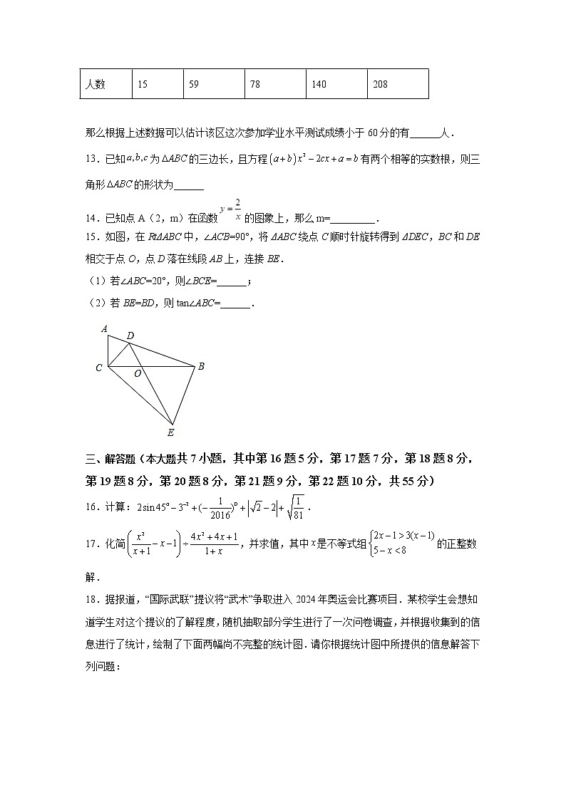 黄金卷01-【赢在中考黄金八卷】备战2023年中考数学全真模拟卷（原卷版）（深圳专用）第3页