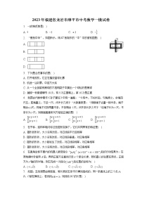 2023年福建省龙岩市漳平市中考数学一模试卷(含答案解析)