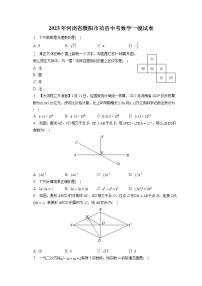 2023年河南省濮阳市范县中考数学一模试卷(含答案解析)