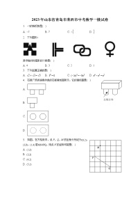 2023年山东省青岛市莱西市中考数学一模试卷(含答案解析)