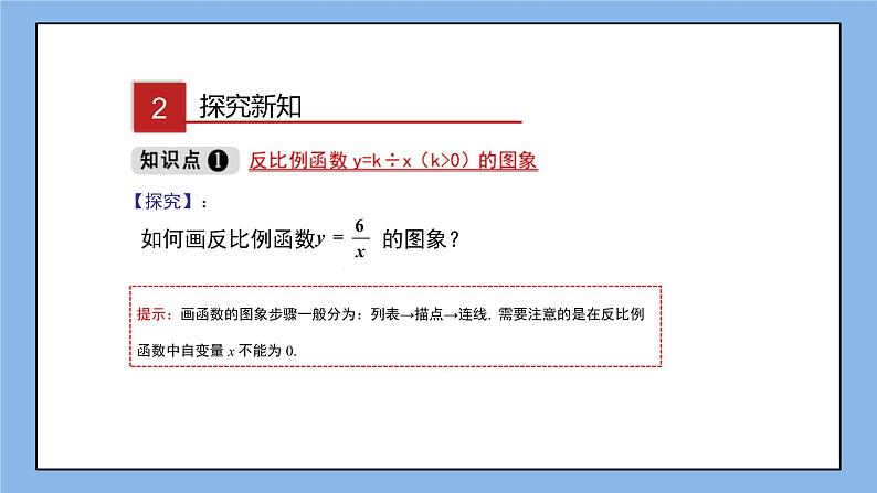 湘教版数学九上 1.2 第1课时 反比例函数y=k÷x（k＞0）的图象与性质 课件04