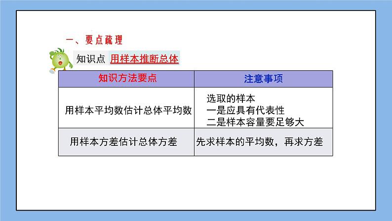 湘教版数学九上 第五章 《用样本推断总体》小结与复习 课件02