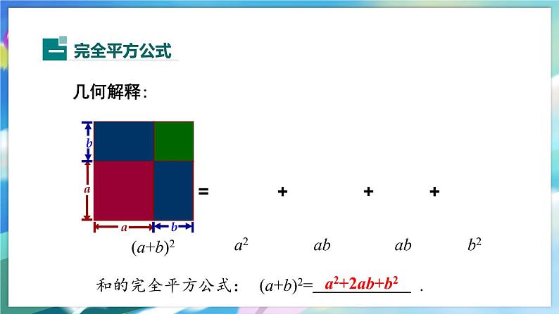 青岛版数学七年级下册 12.2 第1课时 完全平方公式 PPT课件06