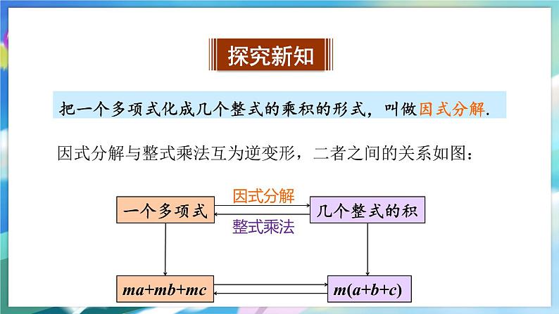 青岛版数学七年级下册 12.3 用提公因式法进行因式分解 PPT课件08