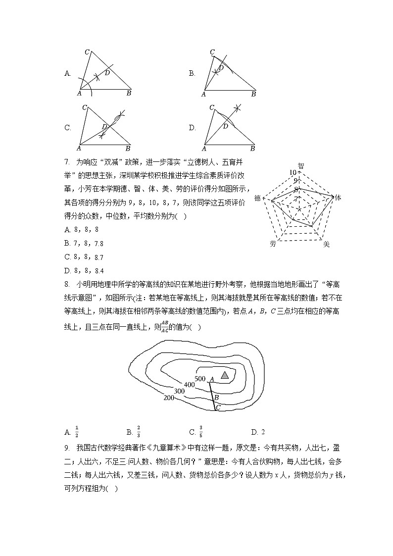 2023年广东省深圳市福田区中考数学二模试卷（含答案解析）02