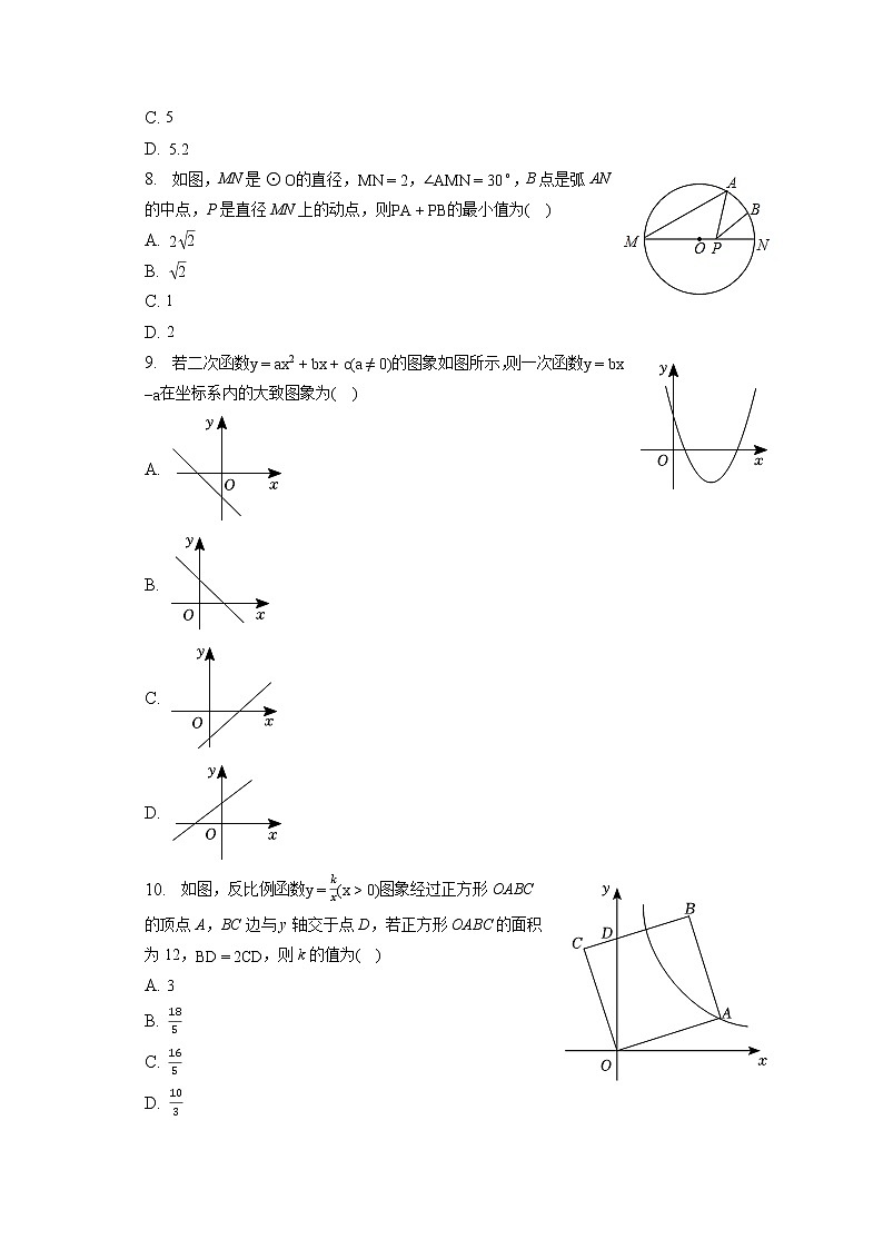 2023年广东省深圳市福田区中考数学模拟试卷（含答案解析）02