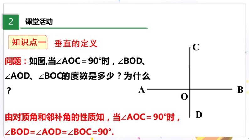 北师大版数学七年级下册 2.1.2 两条直线的位置关系 PPT课件+教案05