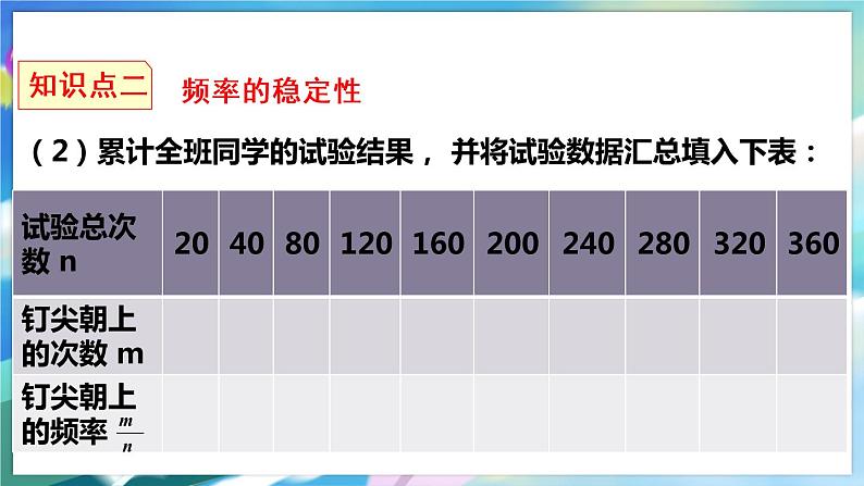 北师大版数学七年级下册 6.2 频率的稳定性 PPT课件+教案08