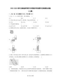 2022-2023学年安徽省蚌埠市中考数学专项提升仿真模拟试题（二模三模）含答案