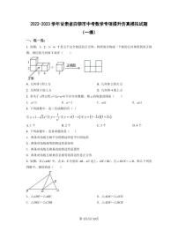 2022-2023学年甘肃省白银市中考数学专项提升仿真模拟试题（一模二模）含答案