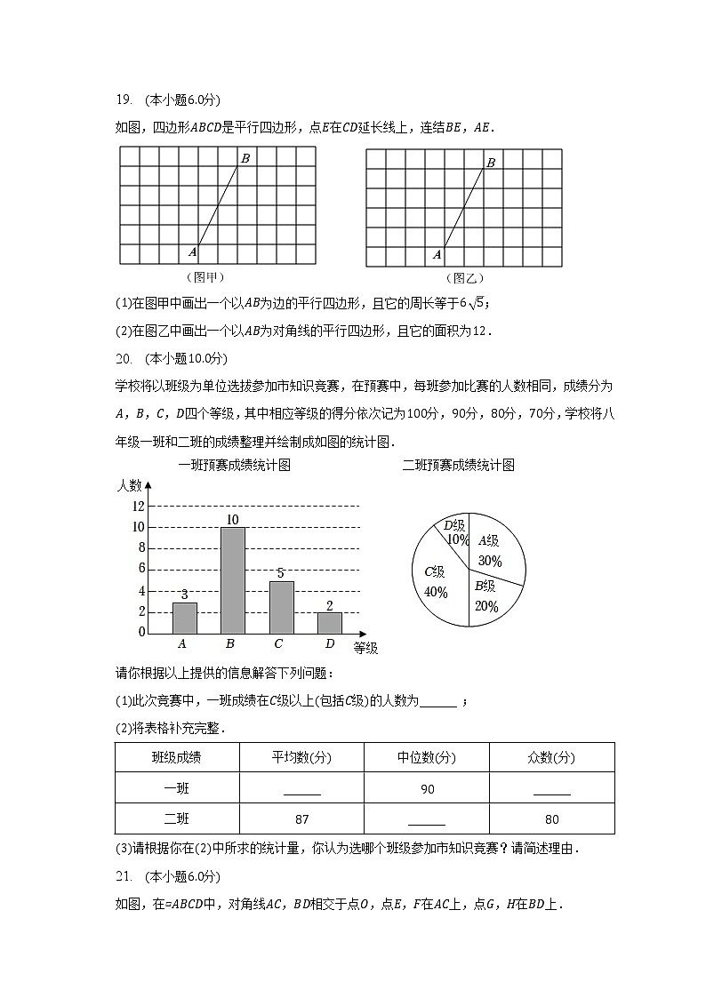 2022-2023学年浙江省温州市瑞安市西部联盟八年级（下）期中数学试卷（含解析）03