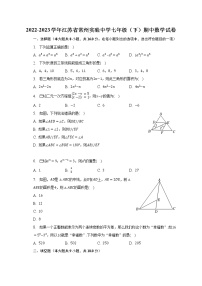 2022-2023学年江苏省常州实验中学七年级（下）期中数学试卷（含解析）