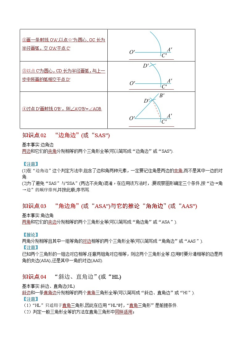 12.2 全等三角形的判定(原卷版+解析版)（培优三阶练）-2022-2023学年八年级数学上册课后培优分级练（人教版）02