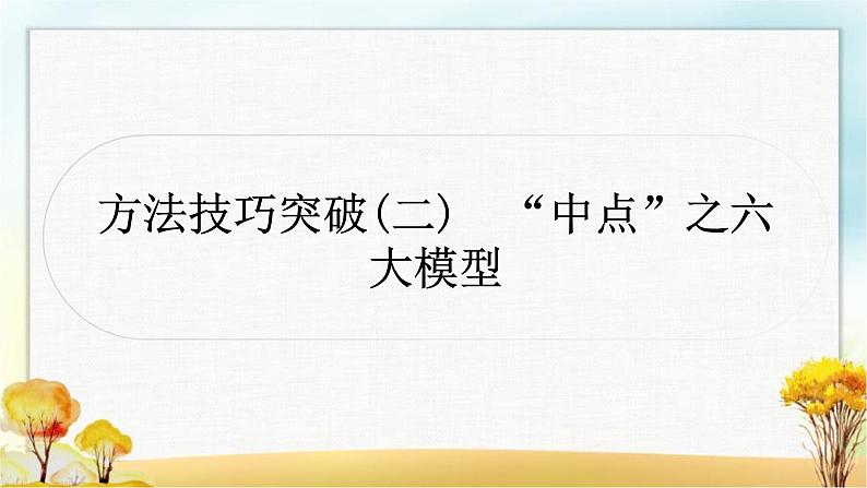 中考数学复习方法技巧突破(二)“中点”之六大模型作业课件01