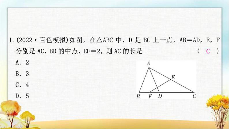 中考数学复习方法技巧突破(二)“中点”之六大模型作业课件02