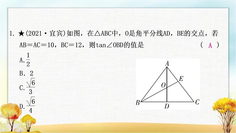 中考数学复习方法技巧突破(三)“角平分线”之五大模型作业课件第2页